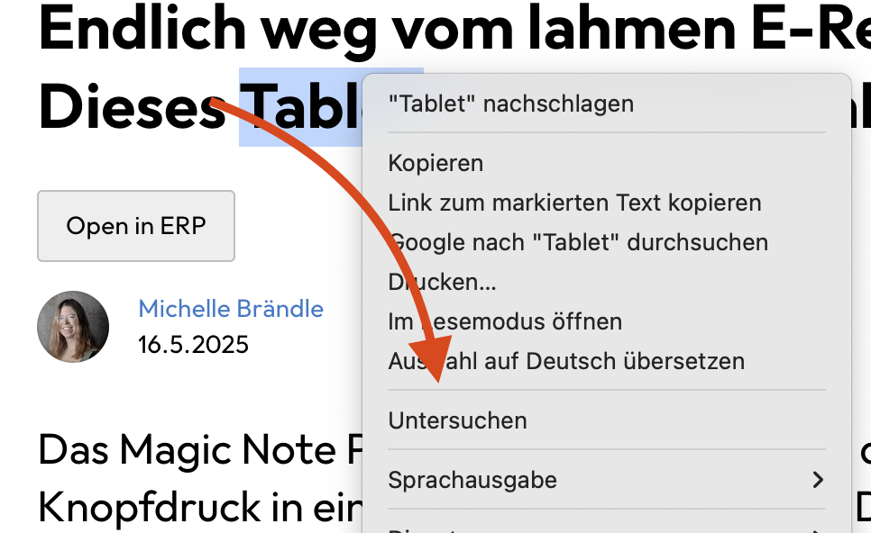 Chrome Entwicklertools öffnen